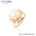 15435 xuping newest trending item precious freshwater pearl 18k gold ring women jewelry